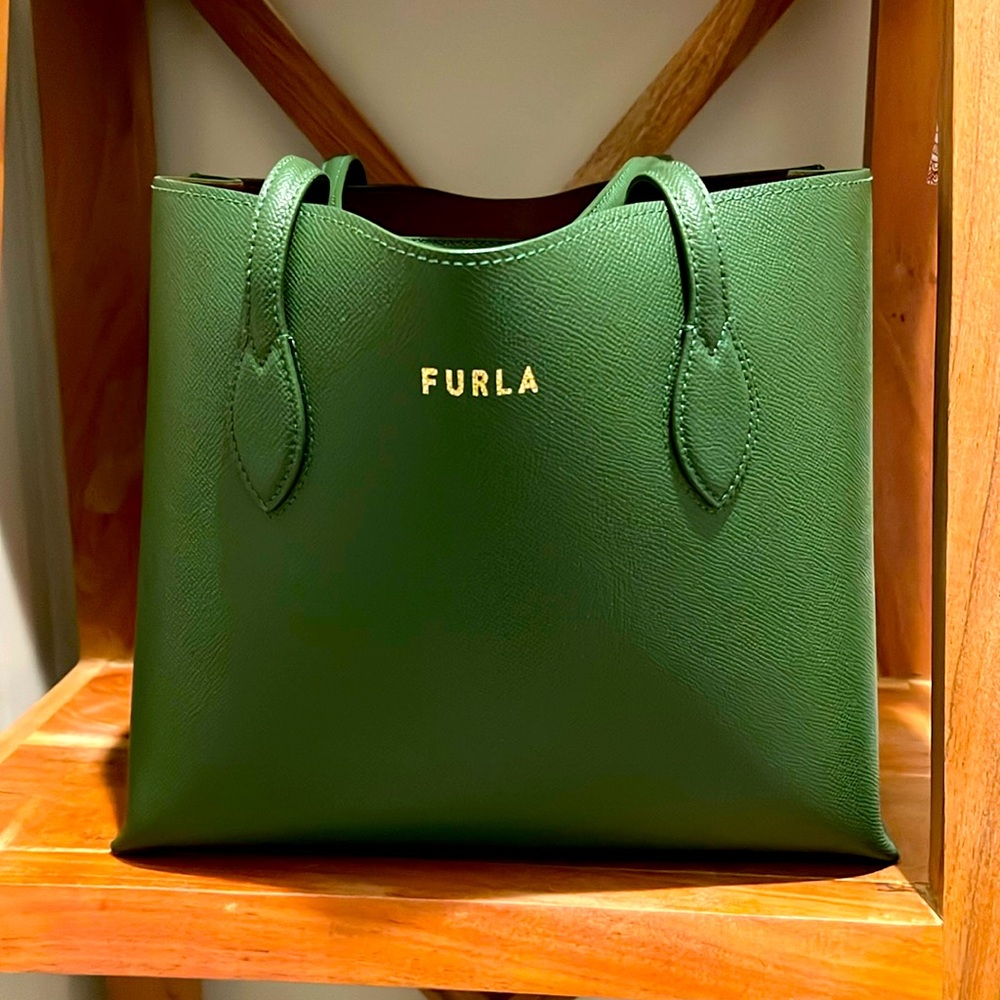 Green Furla handbag. Comes with dust bag